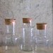 circa 1970s GLASS SPECIMEN JARS with cork lids