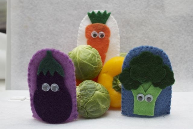 Vegetable Medley Finger Puppets