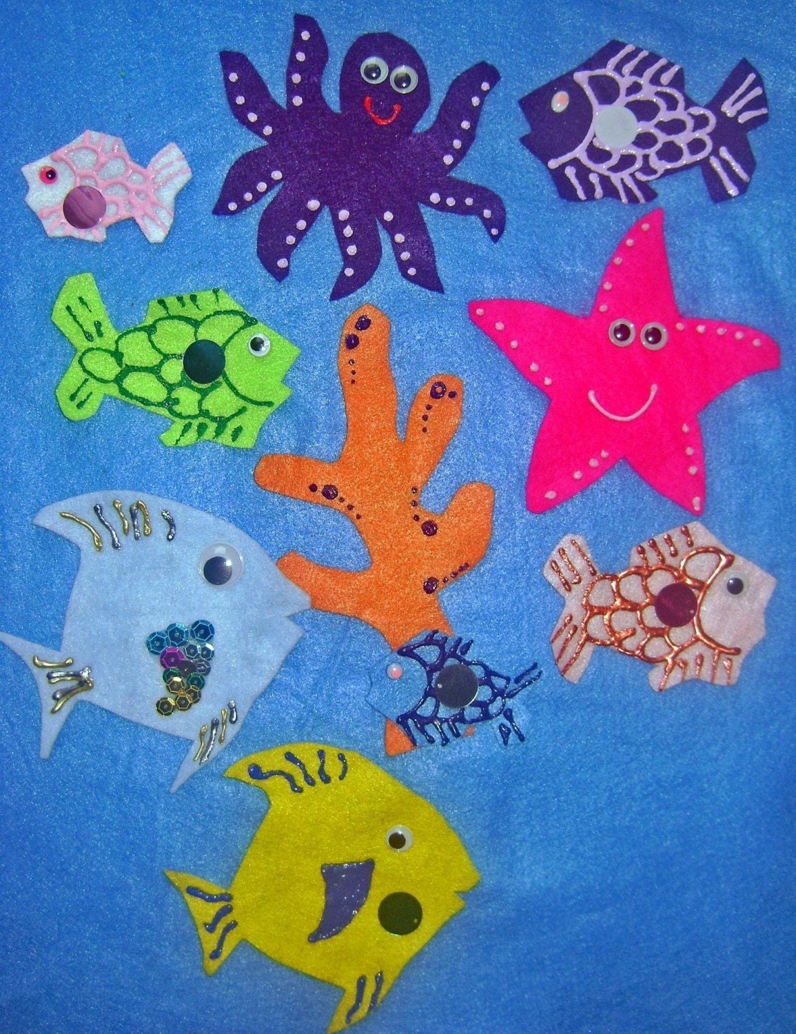 Items similar to The RAINBOW FISH Felt Board Flannel Board Story Set ...
