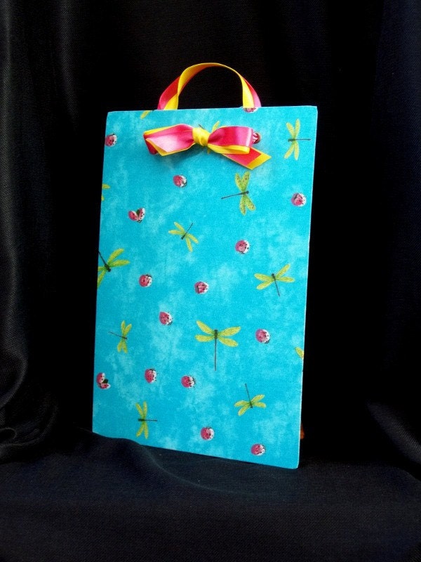 Magnet Board Firefly Fabric (11" x 16")  Wall Hanging Organizer or Memory Board - Waverly Firefly