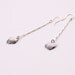 Sleek silver earrings, long dangle design that is featherweight and super comfortable to wear for any occasion - "Silver Sahara Earrings"