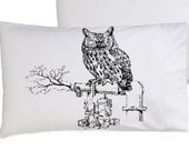 Black Steam Punk Owl bedding Pillowcase pillow ORIGINAL ART case unique vintage awesome steampunk