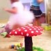 Whimsical Polka Dot Toadstool Mushroom Chair dollhouse kids furniture indoor/outdoor kid fairy tea party childrens fairies hobbit room decor
