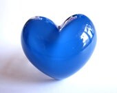 Blue heart - Resin ring - All sizes