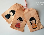 Sweet Japanese Doll Gift Tags