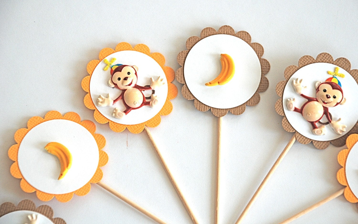 Silly Monkey Cupcake Toppers