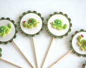Cutest Turtle Cupcake Toppers