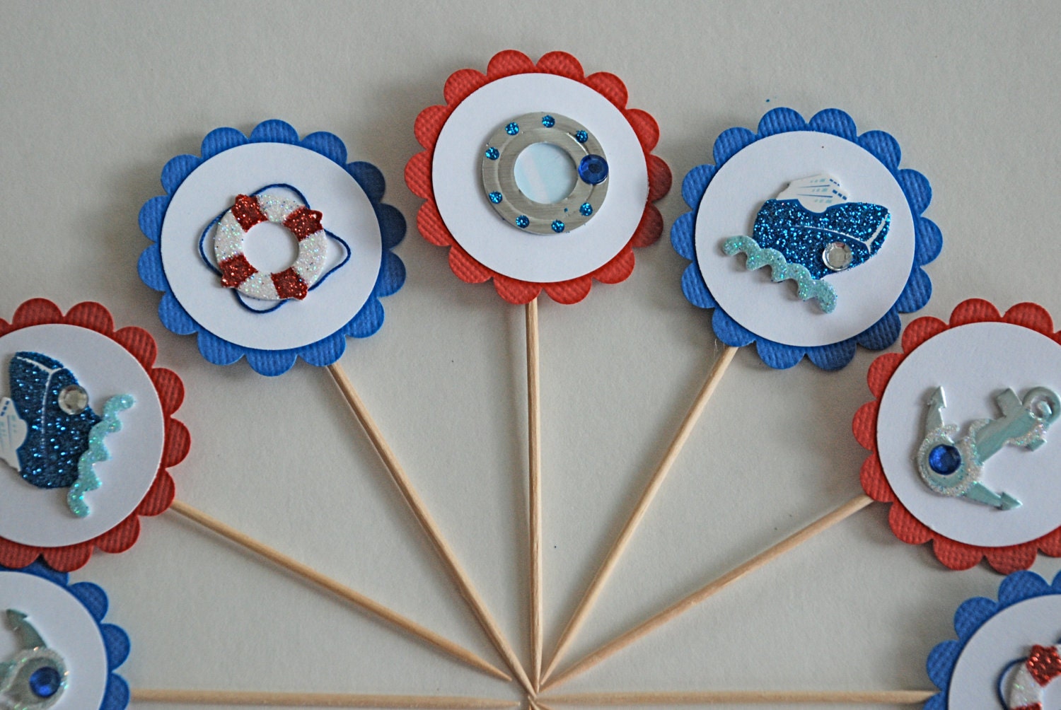 Yacht Club Cupcake Toppers