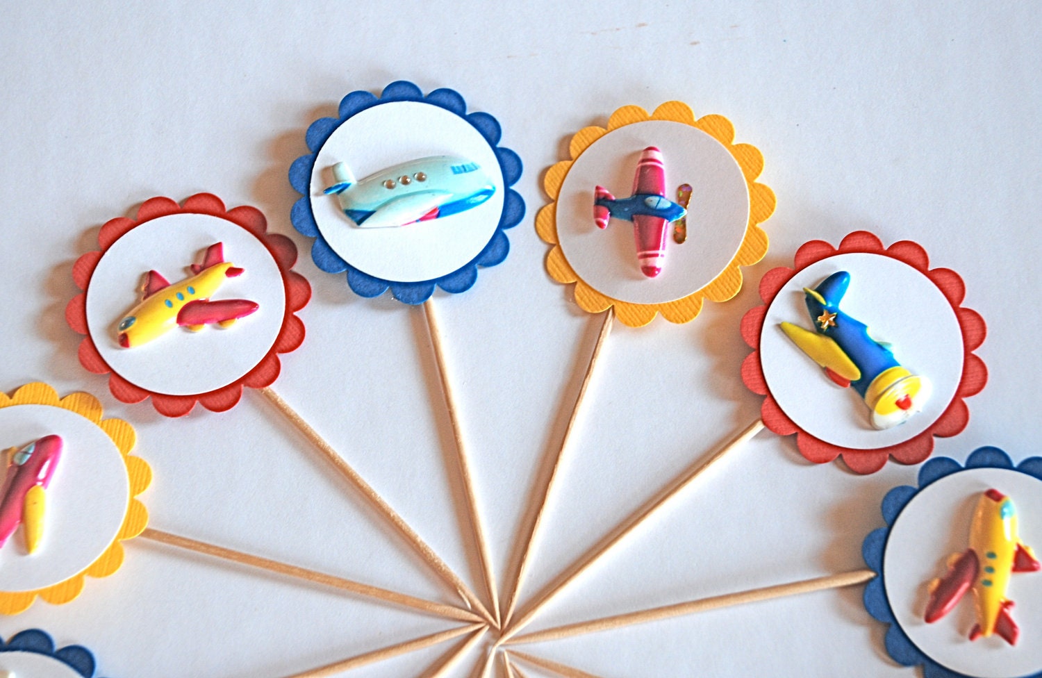 Airplanes and Things - Cupcake Toppers