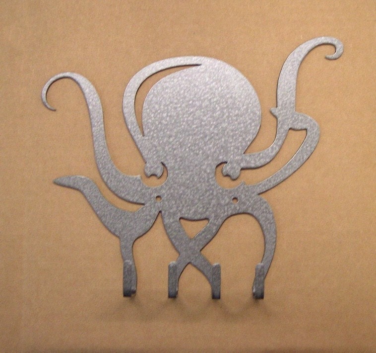 Octopus Metal Art Key Rack - Free USA Shipping