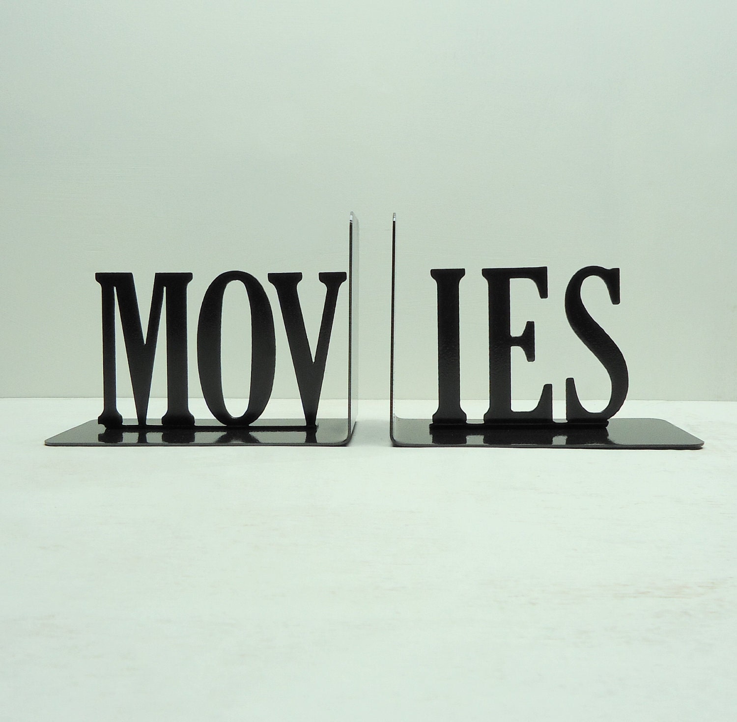 Movies Text Metal Art Bookends - FREE USA Shipping