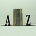 A to Z Metal Art Bookends - FREE USA Shipping