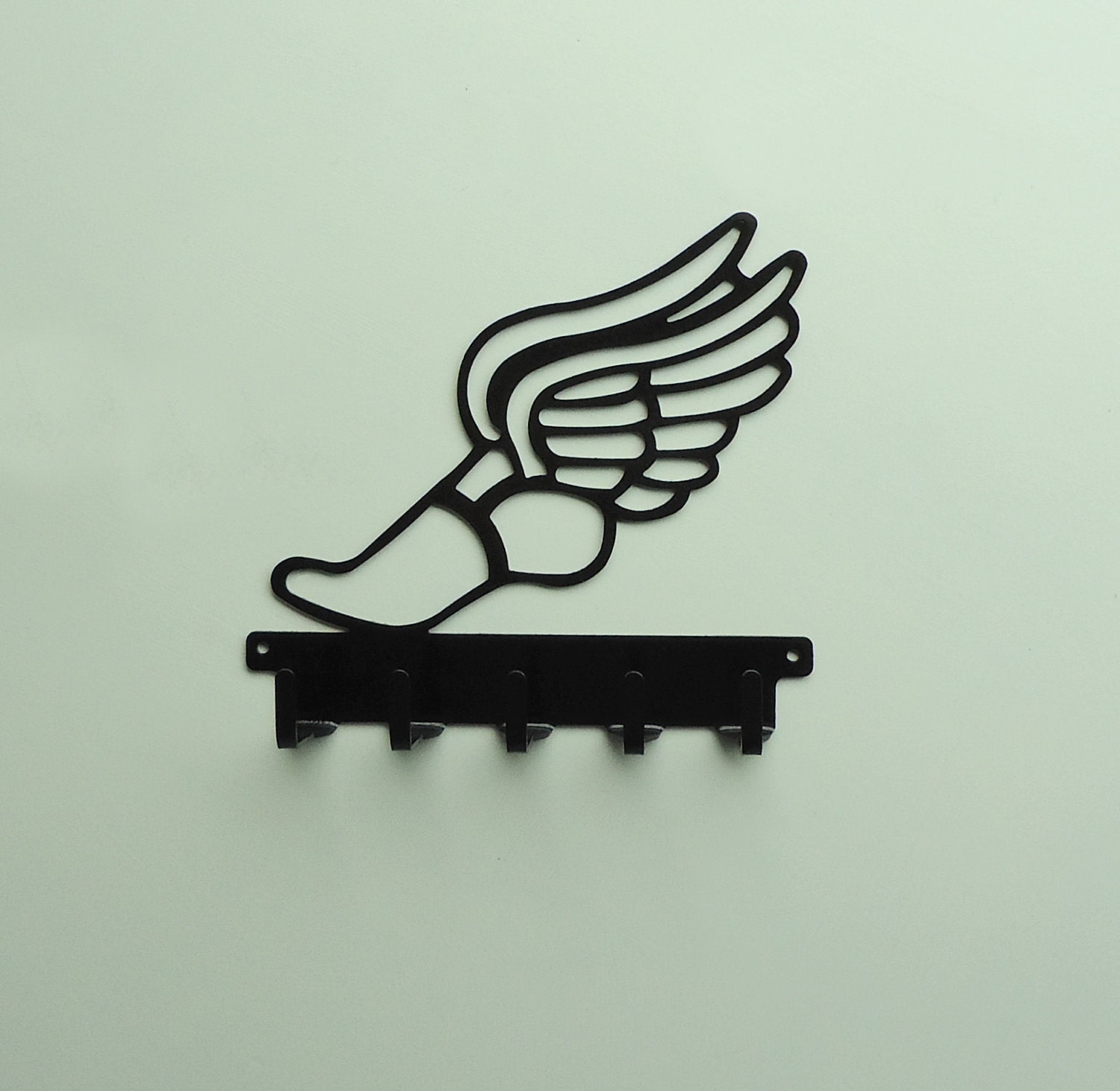 Winged Foot Metal Art Medals Rack Display - Free USA Shipping