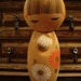 SALE Super Cute Vintage Japanese Kokeshi Girl wood Doll flowers Japan