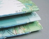 1 map notebook made with recycled paper that is post-consumer, reused, rescued, and found