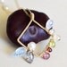 Multi Gem Wire Wrapped Pendant Necklace 14k gold fill - topaz, black rutilated quartz, pink tourmaline, garnet, peridot, citrine, moonstone