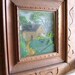 Folk Art Cabin Painting 4 Layers of Glass Primitive Handmade