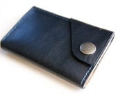 Leather Wallet "the Dave" in Navy Blue