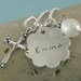 Confirmation Baptism First Communion Sterling Silver Personalized Handstamped Necklace with Cross