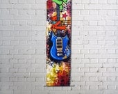 Custom Canvas Growth Chart Grateful Dead Bears Guitar Xtra Tall