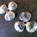 Reserved/Sterling silver three petal flower(34 large flowers)(17 small flowers)