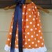 Orange Polka Dot Pillowcase Dress with White Tirm - sizes 3m to 6T - any color ribbon......GREAT for AUBURN and FLORIDA Fans