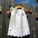 LAST ONE - White Pillowcase Dress with Scallop Lace - sizes 3m-5T.....PERFECT for flower girls, baptisms, weddings, beach pictures