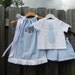 Brother Sister Blue Seersucker Set - Monogrammed Pillowcase Dress and Tie Shorts Set - sizes 6m - 5T....PERFECT for the BEACH