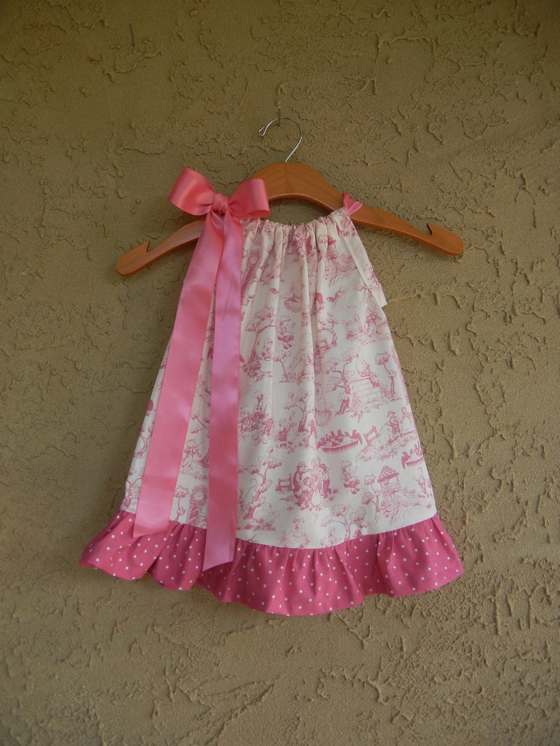 Pink Nursery Rhyme Toile Pillowcase Dress - sizes 6m to 5T.....TOO CUTE
