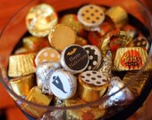 HALLOWEEN - Printable Candy Stickers - Black, Orange and Polka Dot - DIY Halloween Collection - by Make Life Cute Il_170x135