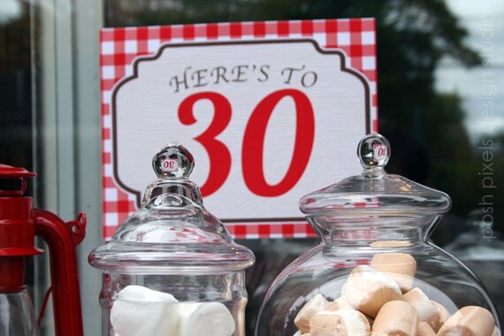PICNIC SIGN - Printable Designer Sign - 8in x 10in - Red and White - DIY Rustic Birthday Collection - by Make Life Cute Il_570xn