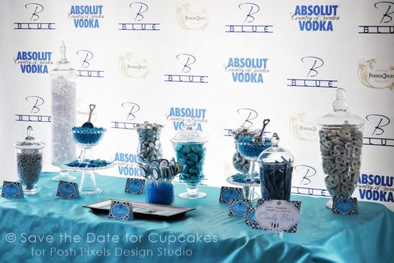 LABELS - Printable Designer Labels Tents - Tiffany's Blue - Black, White and Damask - DIY Something Blue Collection - by Make Life Cute Il_570xn