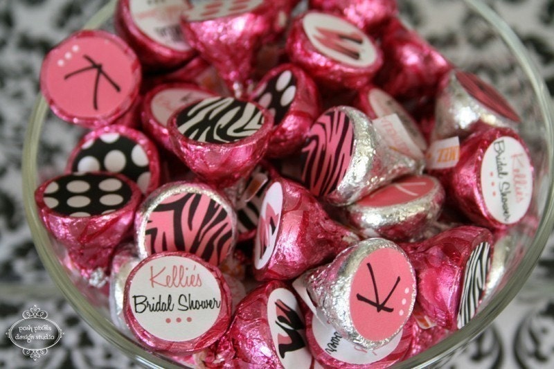 ZEBRA BRIDAL - Printable Candy Stickers - Bachelorette Party or Bridal Shower - DIY Zebra Bridal Collection - by Make Life Cute