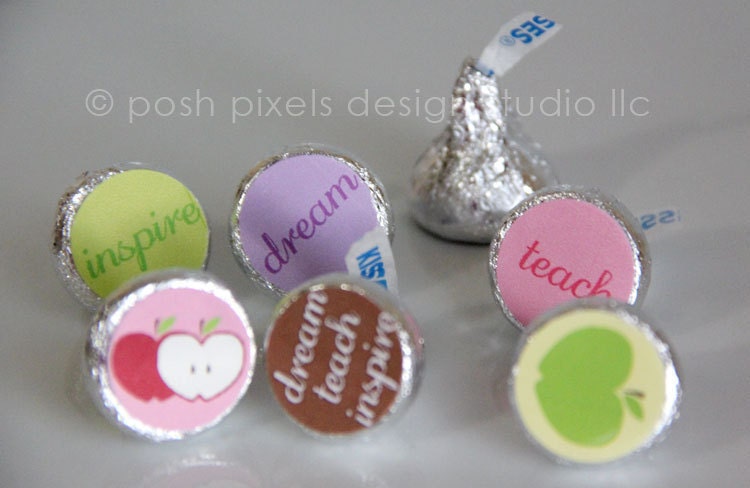 TEACHER GIFT - Printable Teacher Appreciation Candy Stickers - DIY Dream, Teach, Inspire Collection - by Make Life Cute