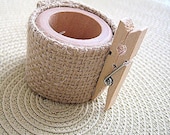 Place Card Holder Napkin Rings with Burlap - set of four