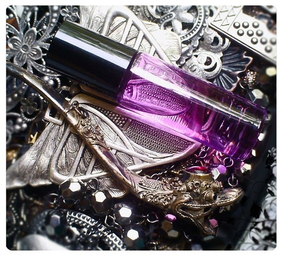 the devil and miss jones- natural perfume oil - 1/6 oz essence of lychee, bergamot and blue tansy - limited edition