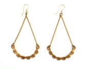 scalloped vintage chain earrings