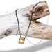 chevron antiqued brass necklace