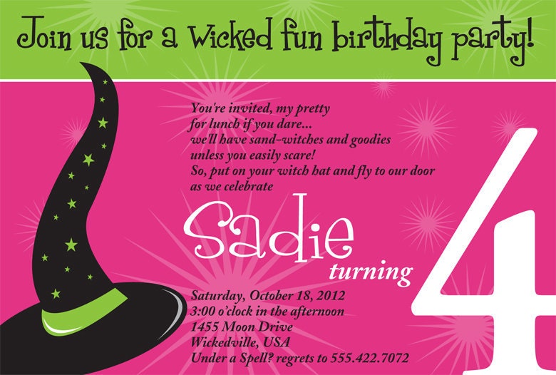 DIY Printable Birthday Invitation - Printable Party Invitation 4 X 6 or 5 X 7.....by Maxim Creative Invites