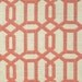 On Both Sides - Pillow Cover - Decorative Pillow - Throw Pillow - Sofa Pillow - Lumbar Pillow - Fretwork - Faded Lipstick Red - 14x20 in
