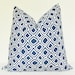 On Both Sides -Pillow Cover - Decorative Pillow - Toss Pillow - Throw Pillow - Accent Pillow - Geometric -17x17 in - Blue