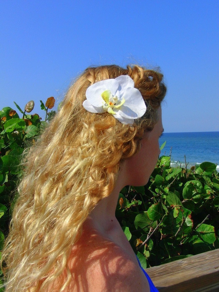 White Orchid Barrette