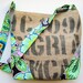 Upcycled Coffee Sack Cross Body Shoulder Bag - Vibrant Floral