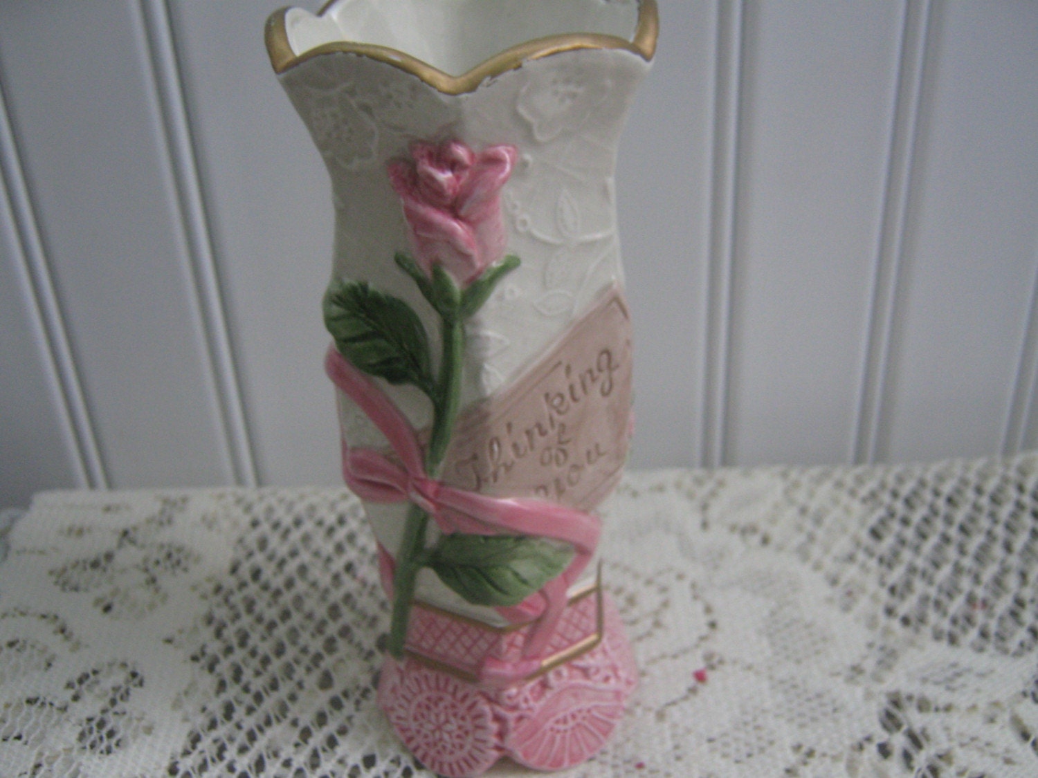 Vintage Rose Bud Vase Fitz Floyd