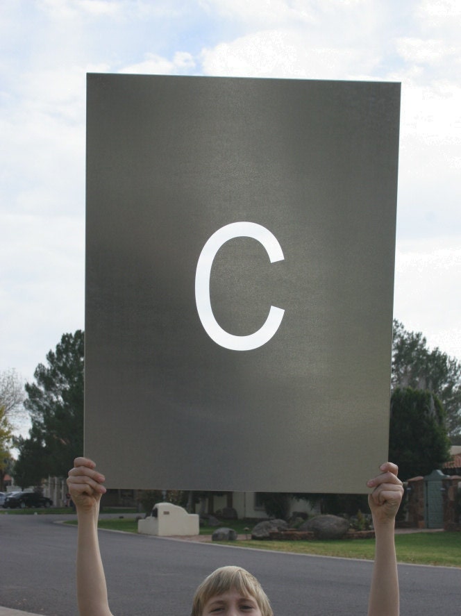 Made to Order Magnet Board with Your Initial Cut in the Center