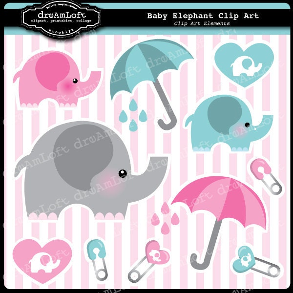 free elephant baby shower clipart - photo #46