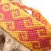 Double tidal wave friendship bracelet in pink and yellow
