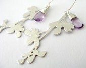 Heather handmade earrings - Amethyst and sterling silver by lotusstone on etsy
