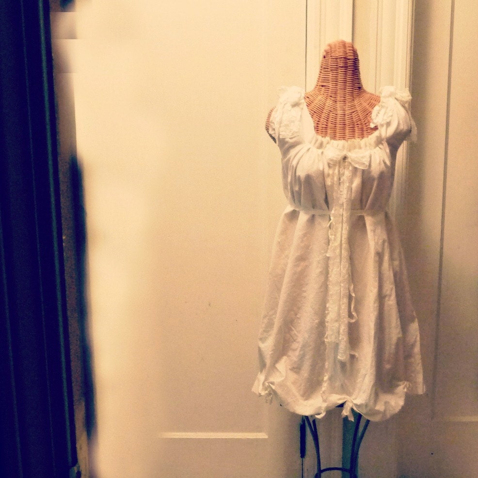 Birdcage Bow Dress Size S Womens Custom Made Eco Cotton Womens Summer