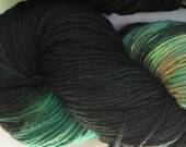 March Hare hand dyed worsted weight yarn, 4ply superwash merino, 100g 220yds - Taiga 3